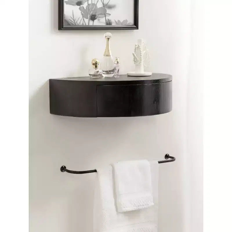 Kate & Laurel All Things Decor 20"x11"x6" Mensola a Muro Reid Nera