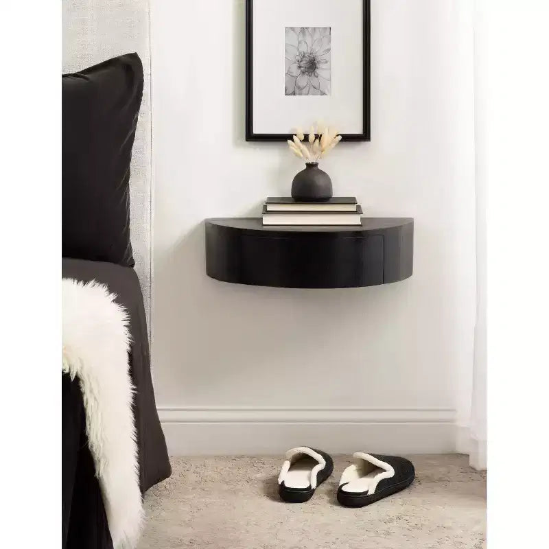 Kate & Laurel All Things Decor 20"x11"x6" Mensola a Muro Reid Nera