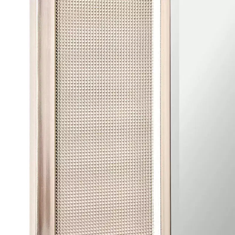 Specchio da parete e per bagno Pave in nichel spazzolato 18"x24" elegante