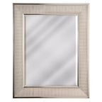 Specchio da parete e per bagno Pave in nichel spazzolato 18"x24" elegante