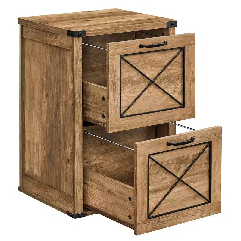 File Cabinet, Filing Cabinet with 2 File Drawers, Printer Stand, Fit A4, Letter Size, Hanging File Folders, Modern Farmhouse Style