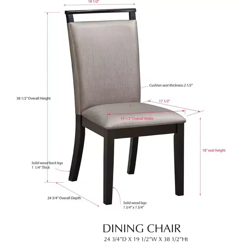 Sedie da pranzo Austin imbottite, set da 2, grigio/bianco