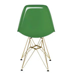 Cresco Sedie da pranzo moderne in acrilico (set da 4) Base cromata dorata Eiffel, Sedie d'accento eleganti per sale da pranzo e cucine contemporanee