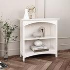 Libreria a 2 ripiani con 2 supporti ad arco, altezza 73,6 cm
