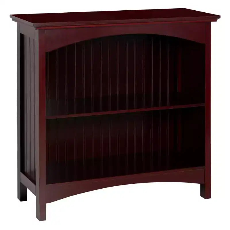 Libreria a 2 ripiani con 2 supporti ad arco, altezza 73,6 cm