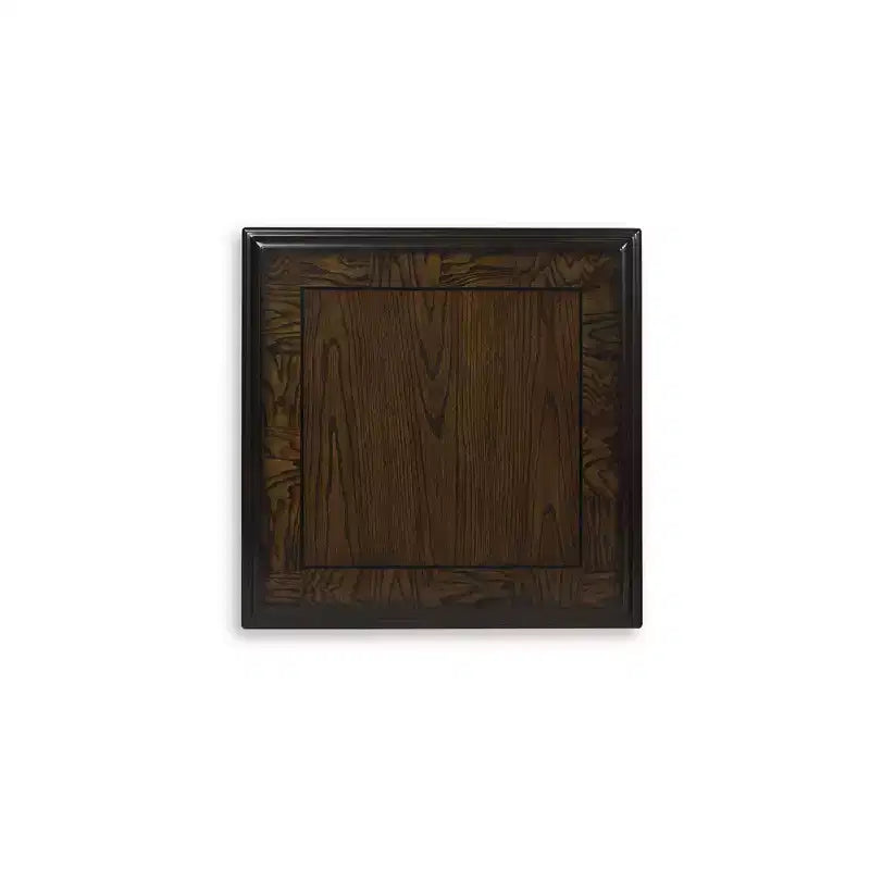 Signature Design by Ashley Maylee Tavolino Quadrato con Gambe a Voluta Ornate, Stile Tradizionale, 24 Altezza, Finitura Marrone Scuro