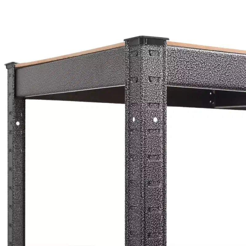Scaffale a 5 ripiani resistente in acciaio e legno ingegnerizzato, grigio
