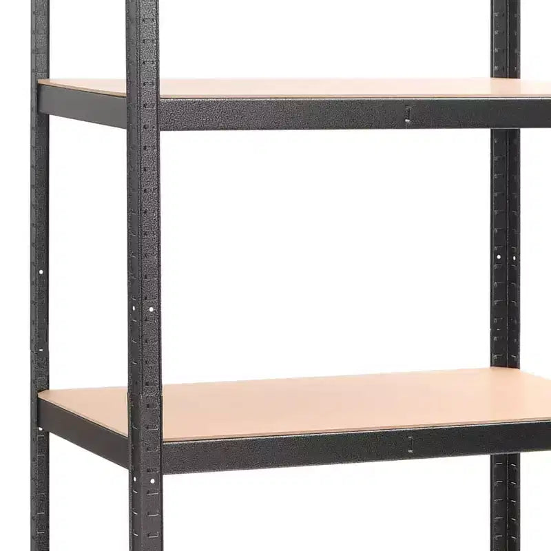 Scaffale a 5 ripiani resistente in acciaio e legno ingegnerizzato, grigio