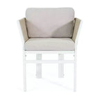 Set di 2 sedie da esterno in alluminio per patio con dettagli in rattan e cuscini resistenti alle intemperie