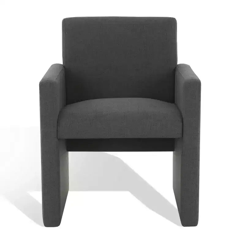 Maisey Linen Dining Chair - SFV5053 - Charcoal Grey - Safavieh Couture