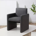 Sedia da pranzo Maisey in lino - Grigio antracite