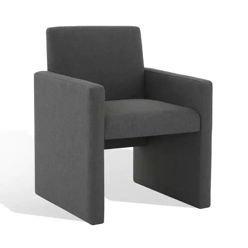 Sedia da pranzo Maisey in lino - Grigio antracite