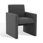 Sedia da pranzo Maisey in lino - Grigio antracite