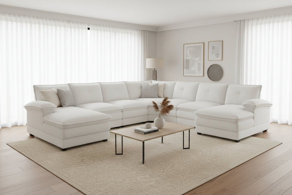 AMERLIFE Couch with Double Layer Seat Cushions