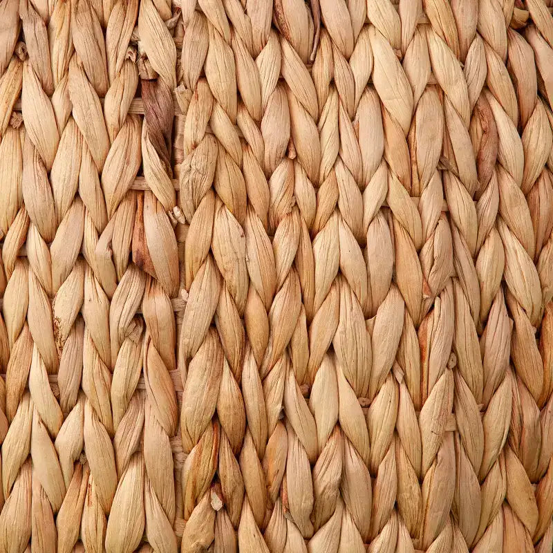 Tavolino rotondo in giacinto d'acqua - Naturale