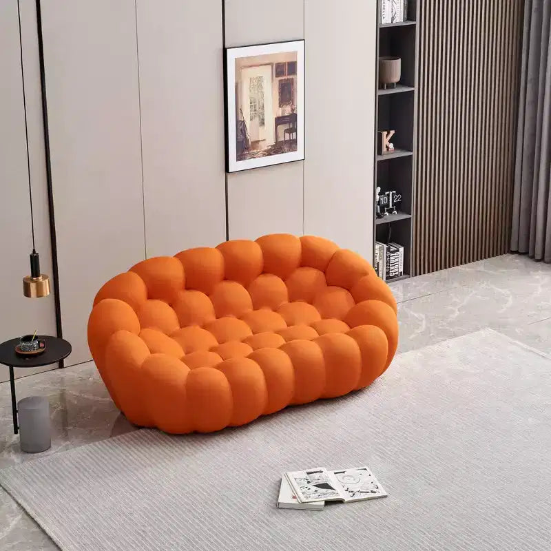 74.8 Divano a due posti moderno Bubble, divano imbottito a 2 posti in tessuto a rete 3D per soggiorno