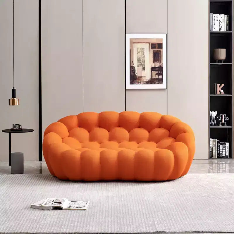 74.8 Divano a due posti moderno Bubble, divano imbottito a 2 posti in tessuto a rete 3D per soggiorno