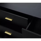 Comodino cassettiera minimalista per camera da letto con 6 cassetti, maniglie dorate, ampio contenitore per soggiorno, corridoio, camera dei bambini
