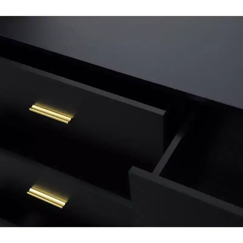 Comodino cassettiera minimalista per camera da letto con 6 cassetti, maniglie dorate, ampio contenitore per soggiorno, corridoio, camera dei bambini
