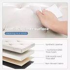 Panca Contenitore Ottomana Pieghevole da 110 cm, Poggiapiedi Imbottito, Panca Lunga per Scarpe, Carico 300 kg per Soggiorno, Ingresso, Camera da Letto, 110x38x38 cm