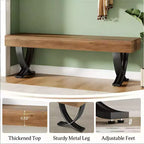 Panca Benson Modern 60 in Legno e Metallo