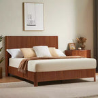 Struttura letto Whitmore rustica in legno curvato con robusto supporto in ferro