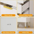 Cassettiera a 5 cassetti per camera da letto, Comodino a 5 cassetti, Unità di organizzazione per armadio con cassetti, Comodino piccolo scanalato per camera da letto