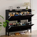 Shoe Storage Cabinet with 4 Flip Drawer, Shoes Organizer, Adjustable Shoe Rack for Entryway Living Room Bedroom