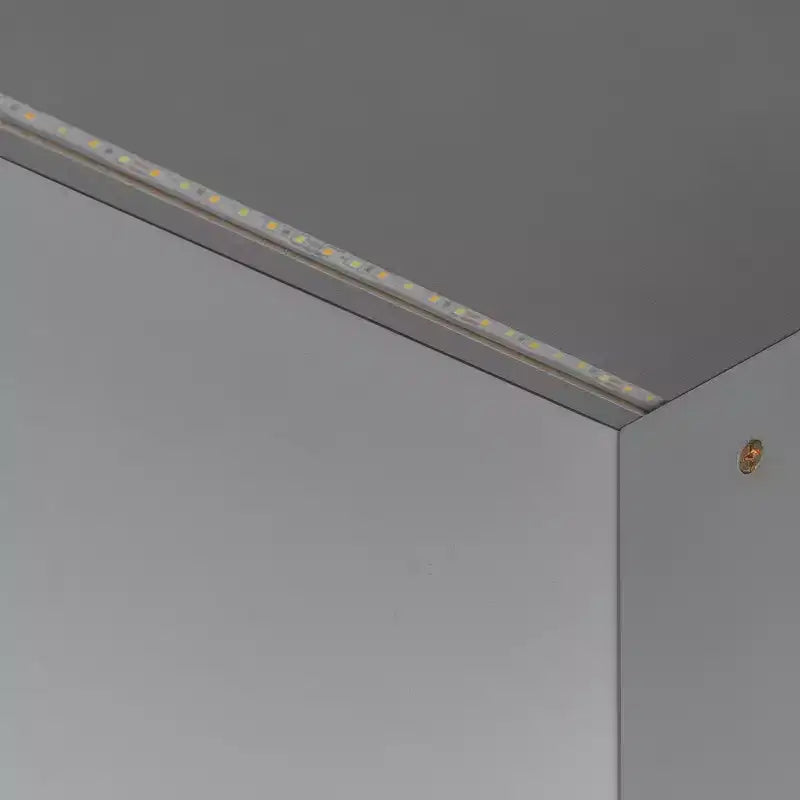 Letto a castello matrimoniale su matrimoniale con scalini contenitore, libreria illuminata regolabile e letto estraibile