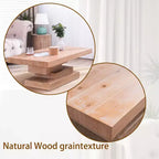 Tavolino da caffè rettangolare in legno Halston Modern Rustic con base a blocco