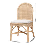 Sedia da pranzo Bilu Rattan naturale