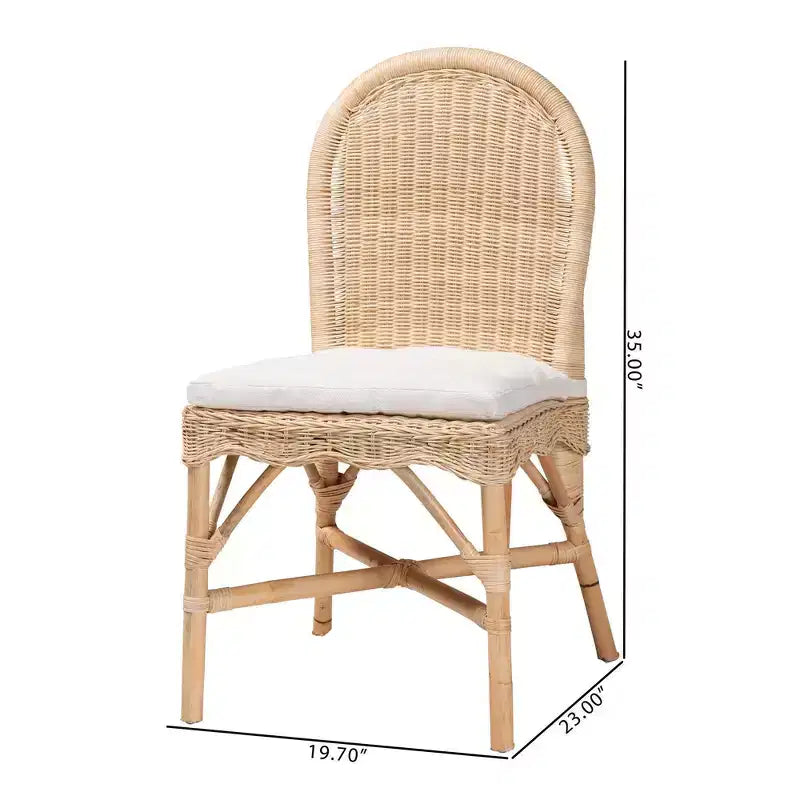 Sedia da pranzo Bilu Rattan naturale