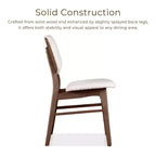 HOMES: Inside + Out Set di 2 sedie da pranzo in bouclé Aspen Grove in stile Mid-Century Modern Noce