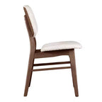 HOMES: Inside + Out Set di 2 sedie da pranzo in bouclé Aspen Grove in stile Mid-Century Modern Noce