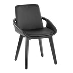 LumiSource Cosmo Chair Black Bamboo/Black PU