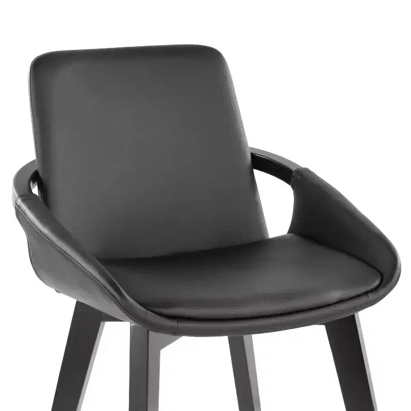 Sedia Cosmo bambù nero/PU nero