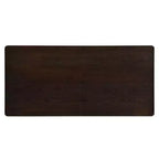 Tavolo da pranzo rettangolare oversize Eloise Modern 8 posti da 84" con base a piedistallo, marrone scuro