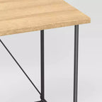 Scrivania in Legno e Metallo con Scaffali Naturale