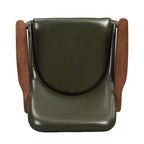 Poltrona Bella Modern Faux Leather and Wood Wasabi Green