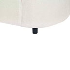 Divano sezionale a L curvo in bouclé beige a 4 posti Isolde Contemporary da 104"
