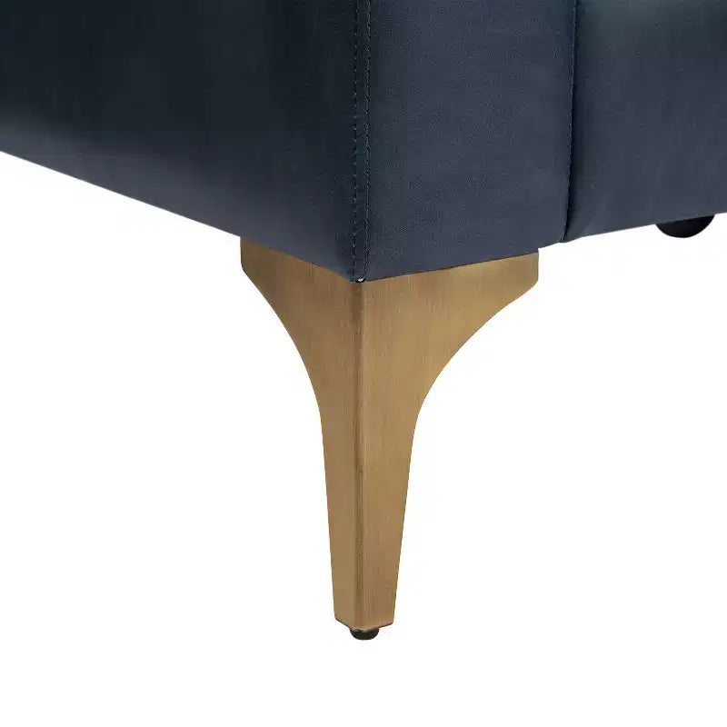 Sedia Serta Fuller in pelle vegana blu navy