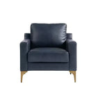 Sedia Serta Fuller in pelle vegana blu navy