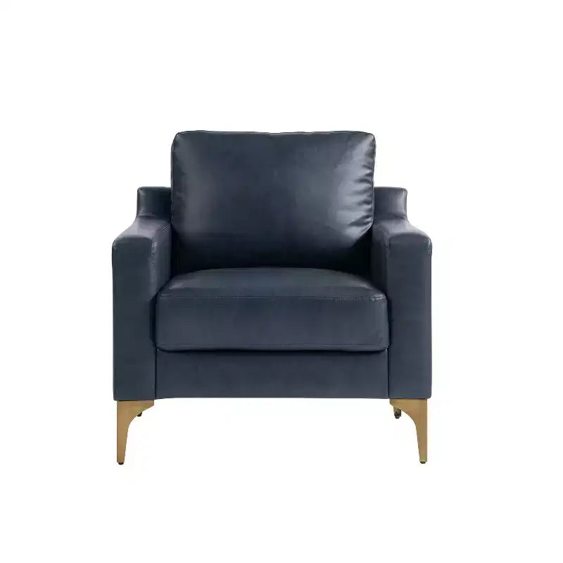 Sedia Serta Fuller in pelle vegana blu navy