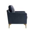 Sedia Serta Fuller in pelle vegana blu navy