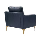 Sedia Serta Fuller in pelle vegana blu navy