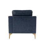 Sedia Serta Fuller in pelle vegana blu navy