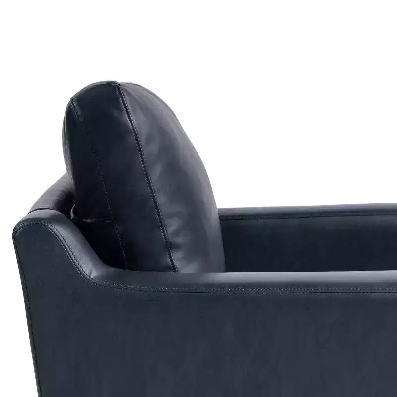 Sedia Serta Fuller in pelle vegana blu navy