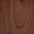 Comodino a 2 cassetti Alyssa Wood intrecciato con rattan marrone noce