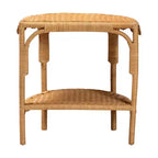 Consolle in rattan Paisley Coastal Scallop color miele chiaro