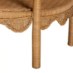Consolle in rattan Paisley Coastal Scallop color miele chiaro